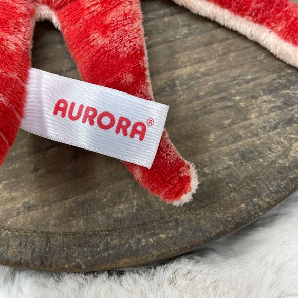 Red Octopus Plush Toy By Aurora 8" Soft Cuddly Stuffed Animal Ocean Animals - Picture 5 of 7